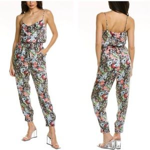 Cinq a Sept Impressionist Finley Jumpsuit in Powder Blue Multi Size XS